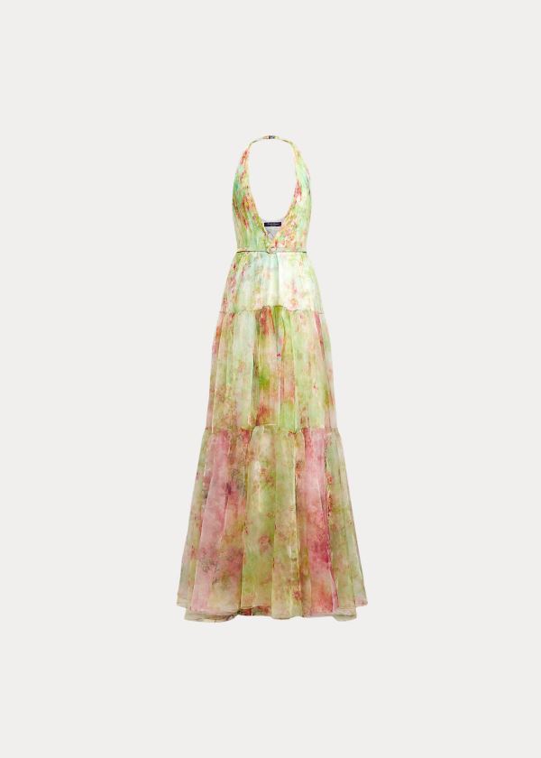 Vestido Ralph Lauren Verona Floral Organza Mulher 24031-IVMF